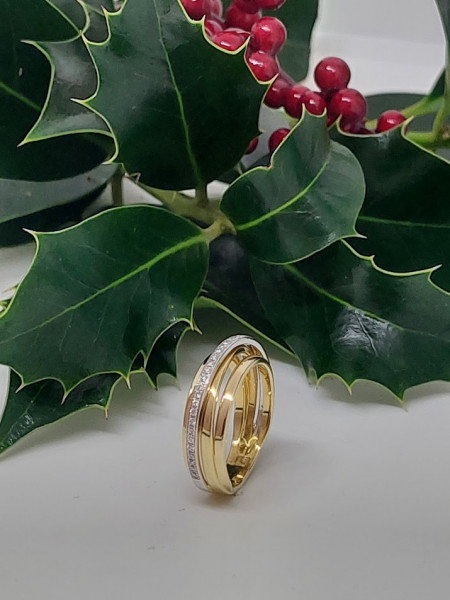 Bicolor gouden ring