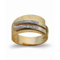 Bicolor geel gouden ring