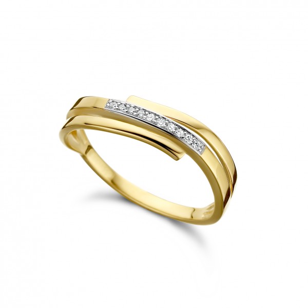 Bicolor gouden ring