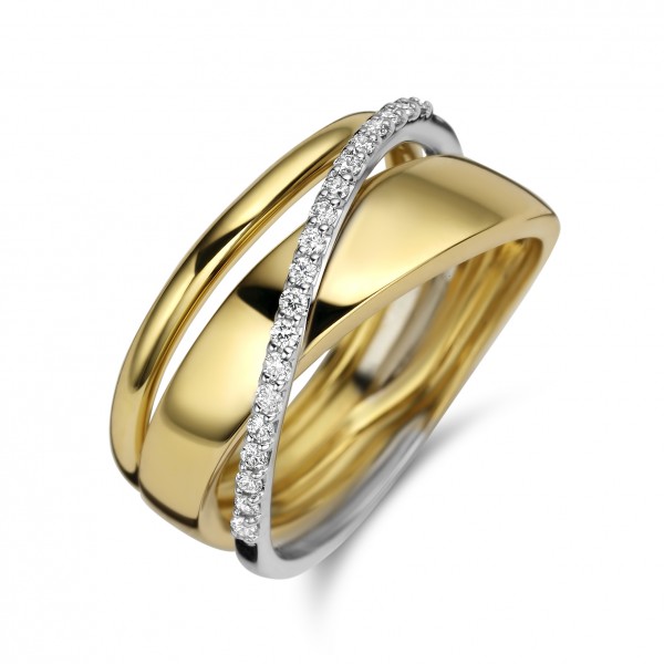 Bicolor gouden ring