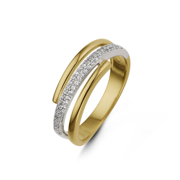 Bicolor gouden ring