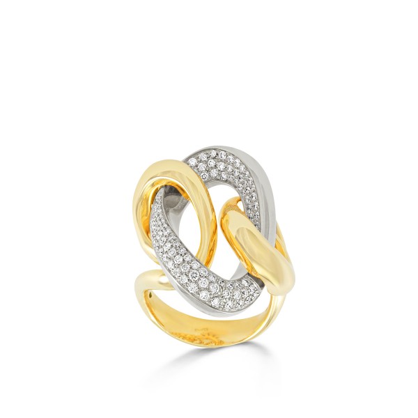 Bicolor gouden ring