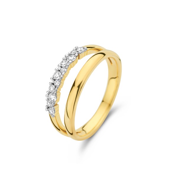 Bicolor gouden ring