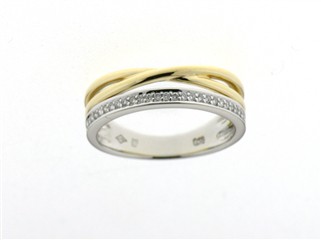 Bicolor geel  gouden ring