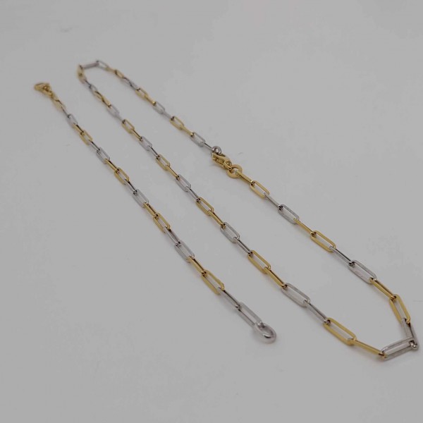 Bicolor gouden collier