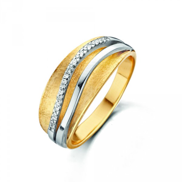 Bicolor gouden ring