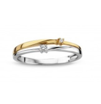 Bicolor gouden ring