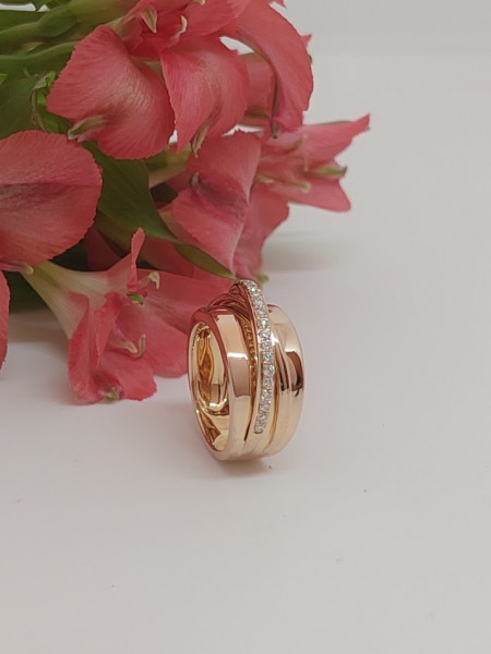 Rosé gouden ring